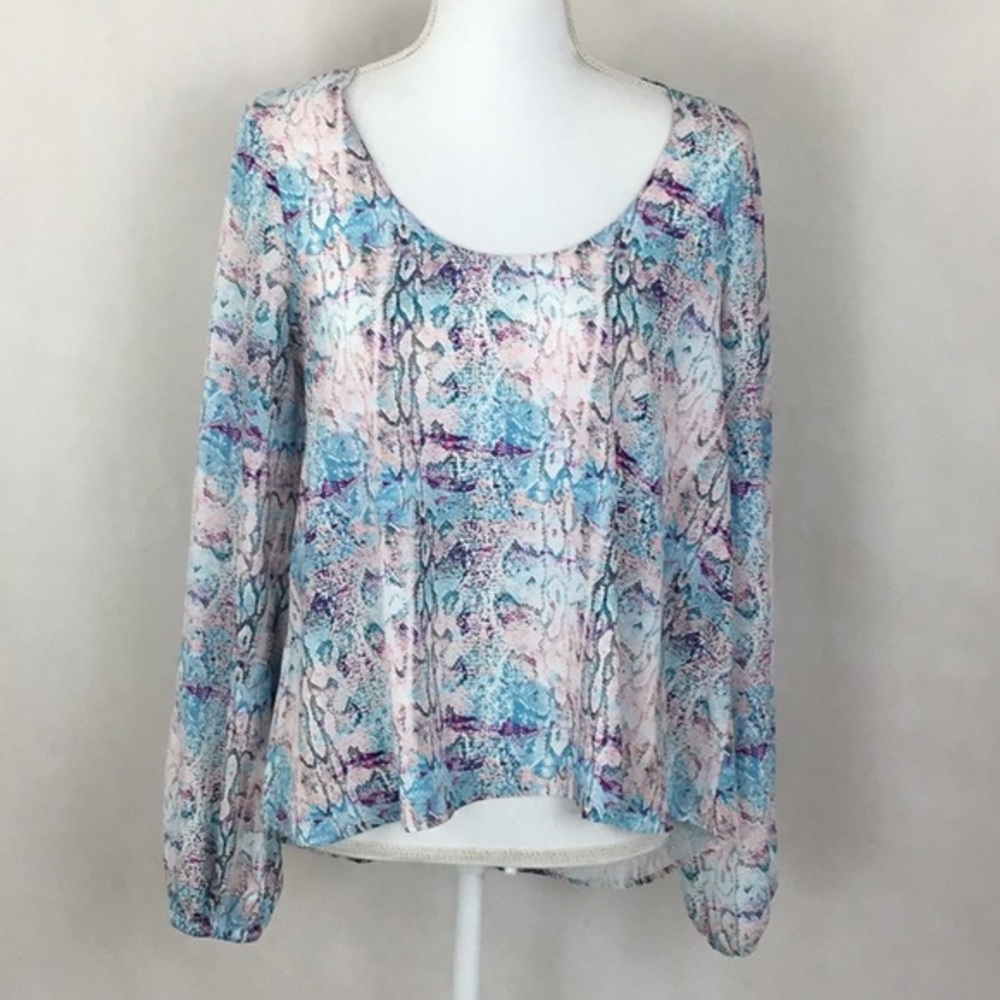 Lovers + Friends Pastel Python Blouse - image 3